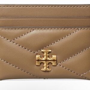 Tory Burch Brown Quilted Card Holder